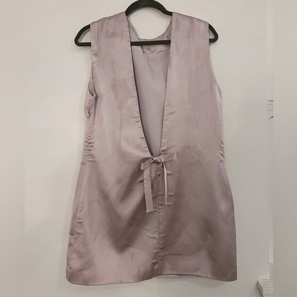 Commense Satin Backless Bow Detail Short Dress XL - Picture 6 of 8